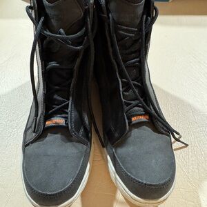 Waterproof Black High-Top Sneakers